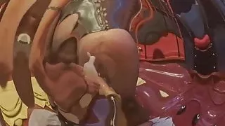 Geile Schneeschlampe Lumina lutschen, ficken, rimmen, Dildo und Piss Orgie