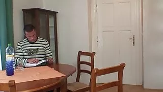 Wife caught her busty mommy riding his dick