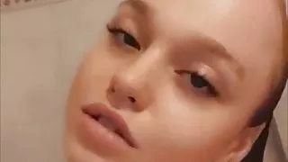 Koupel, Koupelna, Velké Kozy, Blondýna, Obrovské Kozy, Masturbace