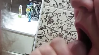 I found my mother-in-law in the toilet and fucked her