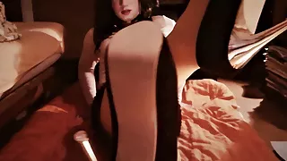 Sissy wife Anna Rios gives sloppy blowjob and wet ride