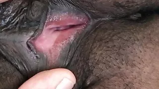 Rubbing wife’s pussy