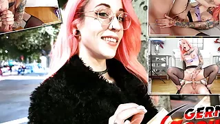 German Scout - Crazy Pink Hair Girl Pickup And Fuck For Cash