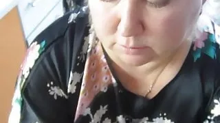 deep throat and a mouthful of cum after a savory blowjob