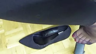 Sexy Milf Teacher Sweaty Feet In High Heels