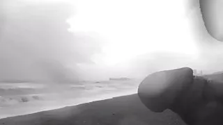 A cold day at the beach