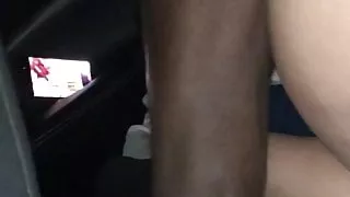 Backseat double bbc creampie