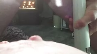 Cumming on bbw  tits