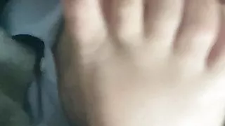 Foot on face