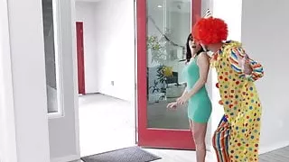 Milf sucks and rides clowns cock