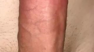 Massive handsfree cumshot from big cock