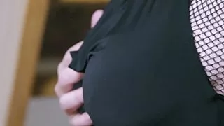 Tied up wife gets pussy toyed