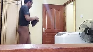 Public Men's Bathroom Stall Door Opened, Unlocked, Understall