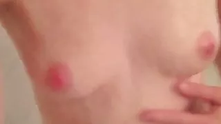 Shower Number 2, hot water makes my tits feel great