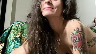 Brunette squirts all over the place