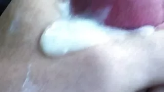 Thick cum load in the car