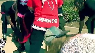 PUBLIC – WHITE  COUPLE HUMILIATED TO KISS DUSTY BOOTS