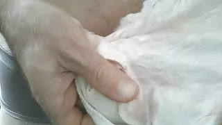 Cumming on Wifes pink bra