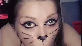 Kinky Kitty Lauran Sucks Cock