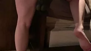 Pocono wife shakes her ass on a bbc dildo