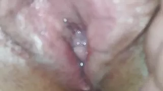 Making the wife cum after fuck with a stranger