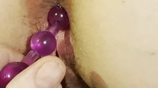 Anal beads close up