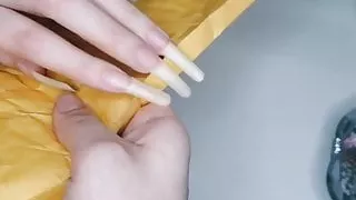 Danae scratch long nails