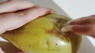 Hard long nails scratching