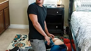 Anal Creampie While She's Stuck Under The Bed - at ebrazz.tv