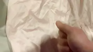 Making this lovely slip messy