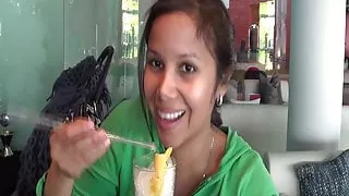 Prostitute and medical Doctor Karem Cecilia in Cocktail Bar