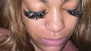 Head with unwanted cum in mouth