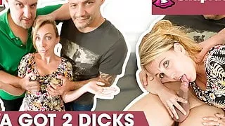 Milf Mya Lorenn enjoys a French threesome! Snap-Fuck.com