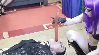 Sissy Pussy gets a fuck from the femdom mistress in boots