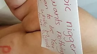 Raceplay piss play with fat brown slave