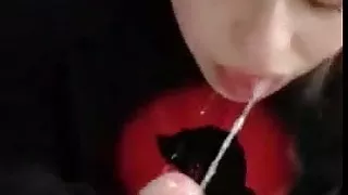 Plan pipe avec degustation de sperme