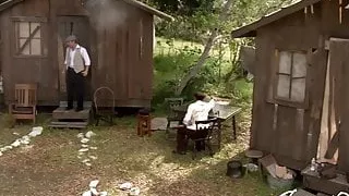 vintage outdoor orgy, wet pussies, tight asses, anal, double penetration 