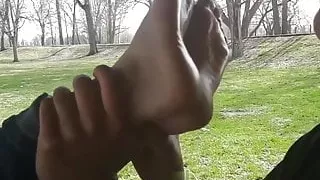First time amateur foot worship