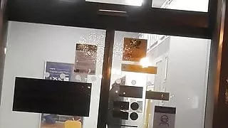 briefly to withdraw money in the bank