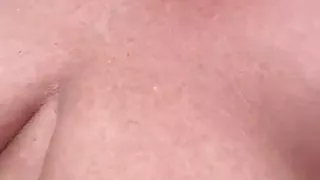 Slave pissing outdoors (no sound)