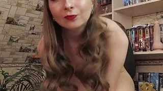 Blonde Plays Pussy Big Dildo And Gets Orgasm