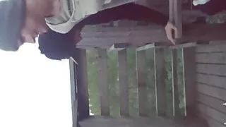 Tattooed babe has hard public sex