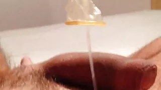 Amateursex, Arsch, Großer Schwanz, Kondom, Sperma, Abspritzen
