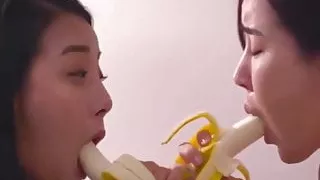 Eating banana
