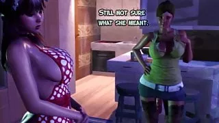 Two Shemale take turns fucking a Girl for Rent