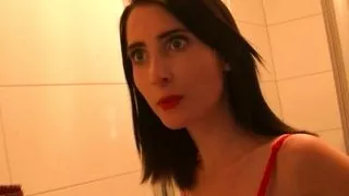 Cuckold licks cum from a stranger