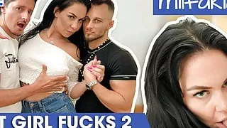 Two cocks are ready to pound down Alice! Milfakia.com