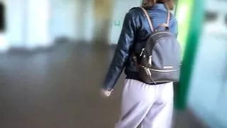 Cheating with a wife at a public toilet in a shopping mall