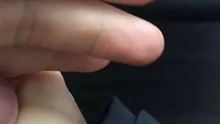 Cumshot in a car