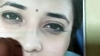 Actress Anusuya face rubbing